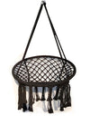 150KG Patio Garden Hammocks Rack Set Hanging Hammock Swing Cotton Rope Chair Iron Stand Indoor Camping Outdoor Furniture