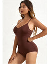 1 Piece Solid Seamless Shaping Shapewear Bodysuit, Tummy Control Butt Lifting Slimmer Body Shaper, Women's Underwear & Shapewear