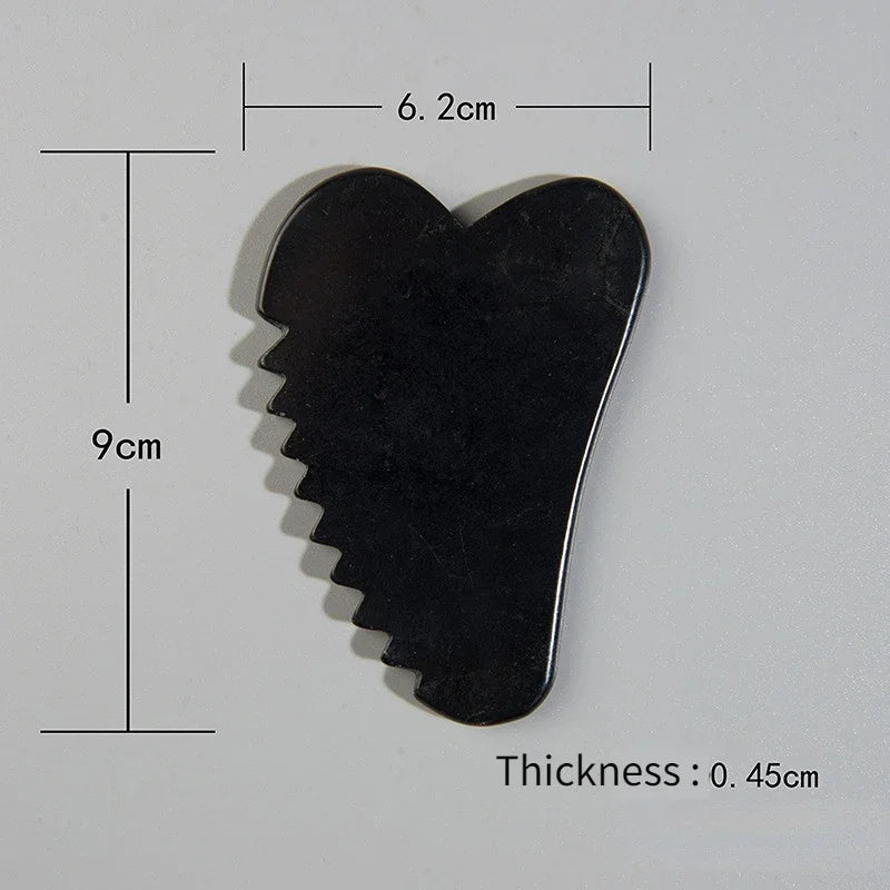Jade Stone Gouache Scraper Sawtooth Gua Sha Massage Tools For Body Meridian Scraping Face Lifting Slimming Skin Detox Beauty SPA