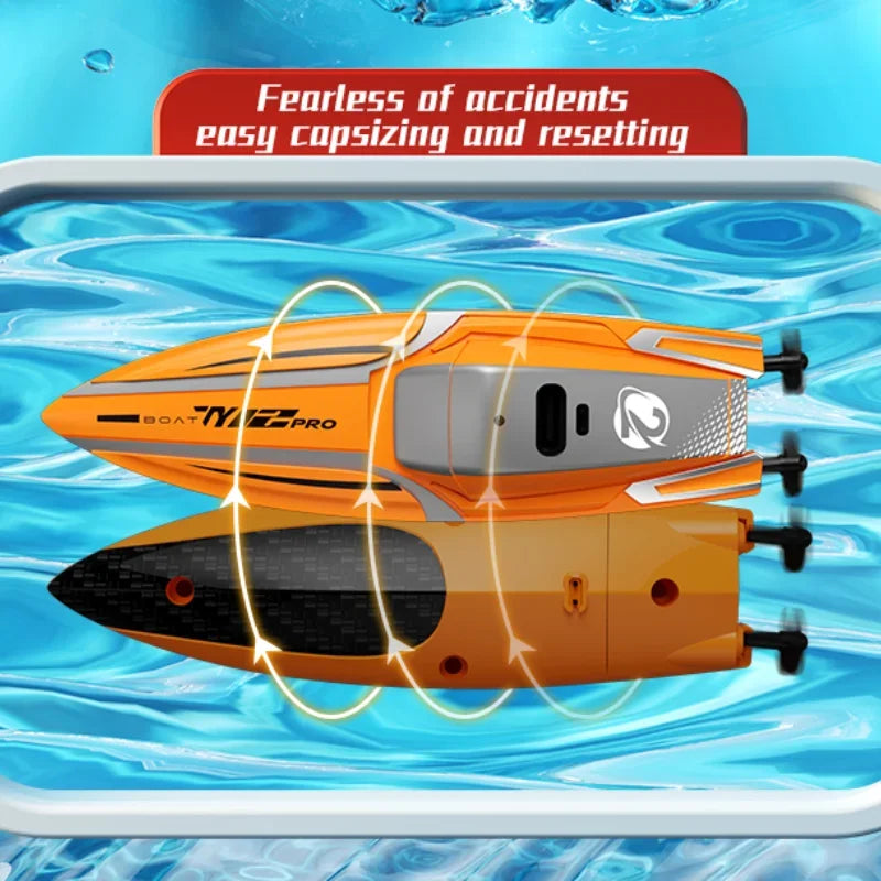 Mini Rc Boats High Speed 360 Degree Flip Electronic Remote Control Racing Ship  Competition Water Toys for Gifts