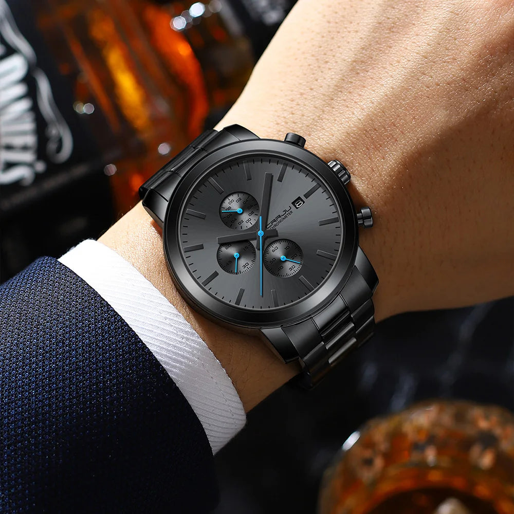 Luxury Man Watch High Quality Waterproof Chronograph Wristwatch Quartz Casual Clock relogio masculino