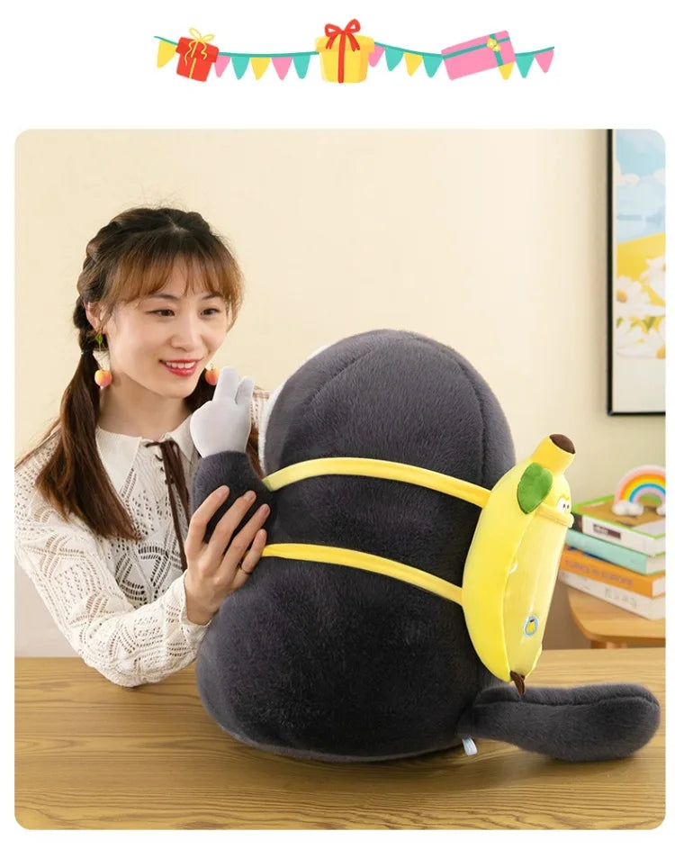 Ugly Cute Monkey Plush Stuffed Doll Banana Pillow Toy