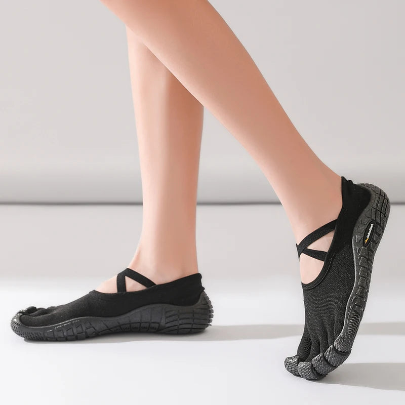 lace up five finger split toe shoes