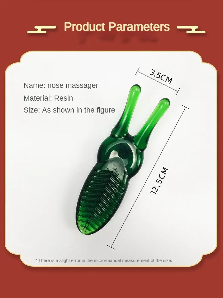 Resin Face Lifting Stone Guasha Scraping Facial Gouache Y-shaped Fork Massage Plate Nose Massage Trigger Point Nose Massager