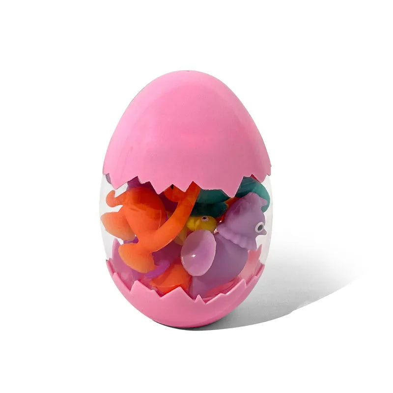 Soft Silicone Building Blocks Toy Animals Shape Suction Cup Bath Toys Parent- Interactive Games Stress Relief Toys