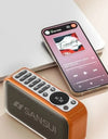 SANSUI F35 portable stereo bass Bluetooth speaker SANSUI F35 retro speaker mini plug-in portable music player supporting TWS AUX