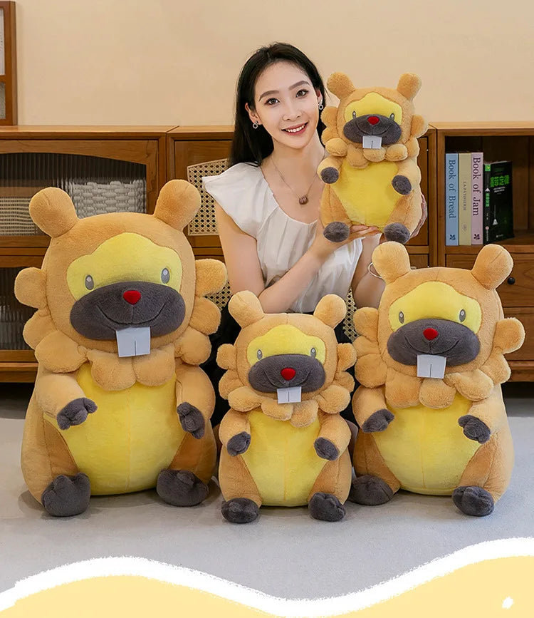 70cm Kawaii Pokemon Bidoof Plush Toy Bidoof Stuffed Doll Sleeping Pillow Cute Plushie Kids Birthday Gift for Children Wholesale