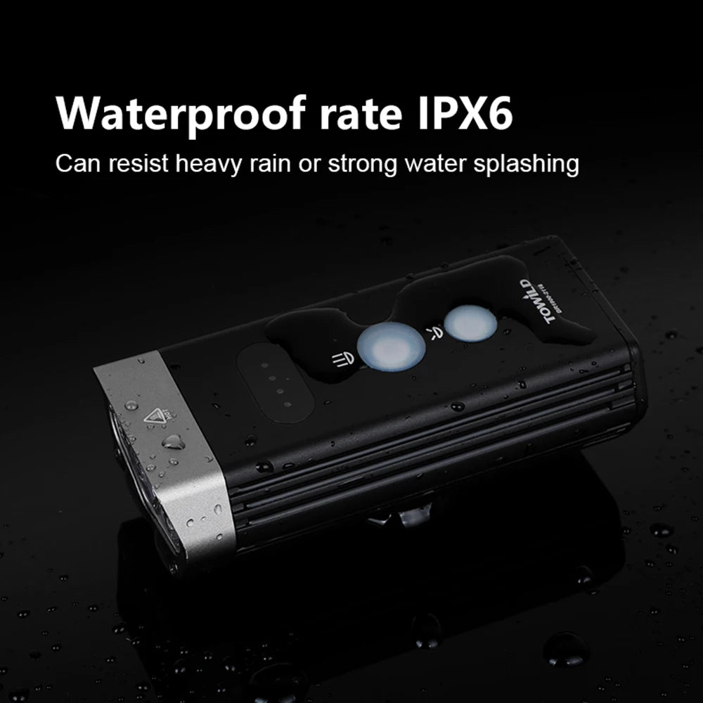 BR1200/2000 Professional Bicycle Light Power Bank Waterproof USB Rechargeable Light Flashlight accessories