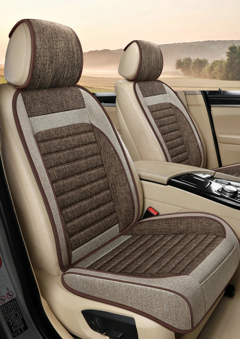 3D Linen Car Seat Covers Universal Leather Car Seat Cushion Full Surrounded Car Seat Pads Breathable Auto Chair Pads Protector