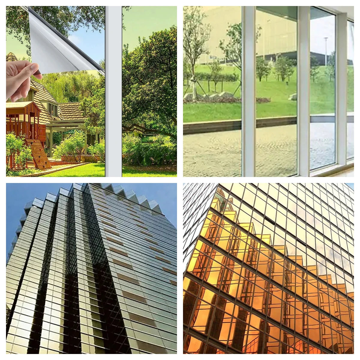 Wide 70/80/90 Cm Mirror Sunscreen Window Tint, Sun Blocking Heat Blocking, Silver Vinyl Roll Stickers, Solar Window Films