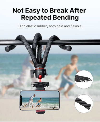 Flexible Tripod DSLR Smartphone DSLR Camera Tripod with Phone Mount Ballhead Vlog Tripods with Cold Shoe