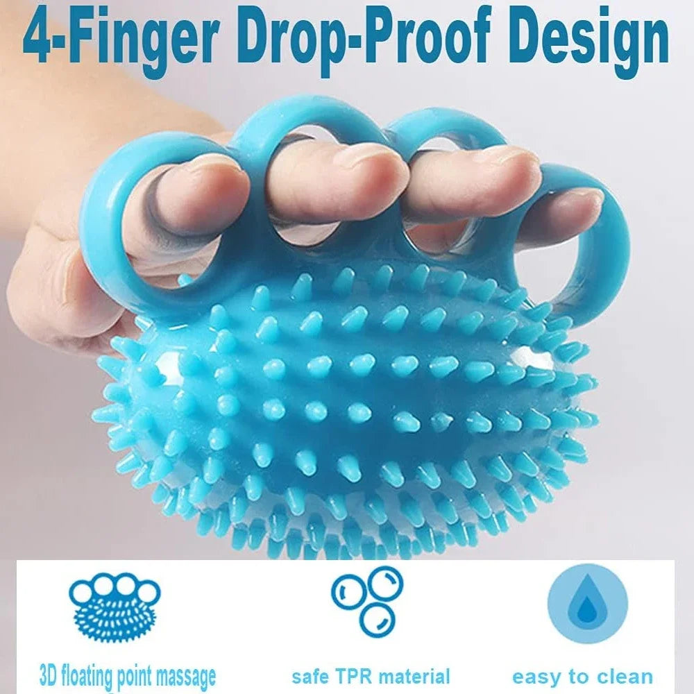 1Pcs Hand Grip Strengthener Finger Exerciser Ball for Patient Recovery Elderly Stroke Arthritis Therapy Anxiety Stress Relief