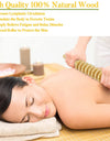 1 PCS Wood Massage Roller Trigger Points Home Gym Manual Wooden Fascia Massage Roller for Release Cellulite Sore Muscle Blasting
