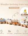 Wooden Train Birthday Toy  Montessori Toys Baby Educational Toys  Wooden Trolley  Baby Learning Toys  Number Of Wood Baby's Toys