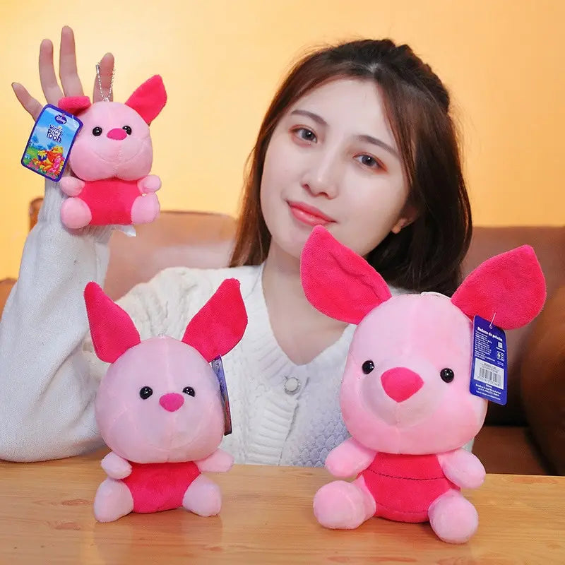 Cartoon Plush Pin Winnie The Pooh Mickey Minnie Tigger Piggy Short Stuffed Animal Doll Doll Toy 's Holiday Gift