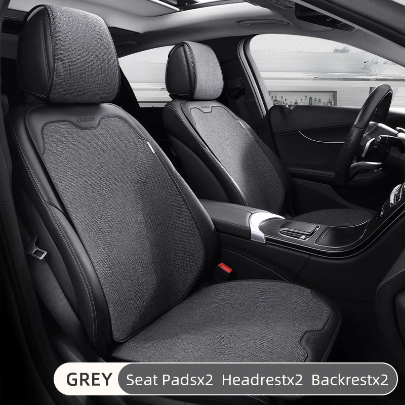 Car Seat Cover Linen Cotton Set Car Seat Cushion Soft Universal Seat Cushion Chair Protector Pads Auto Seats Cover Accessories