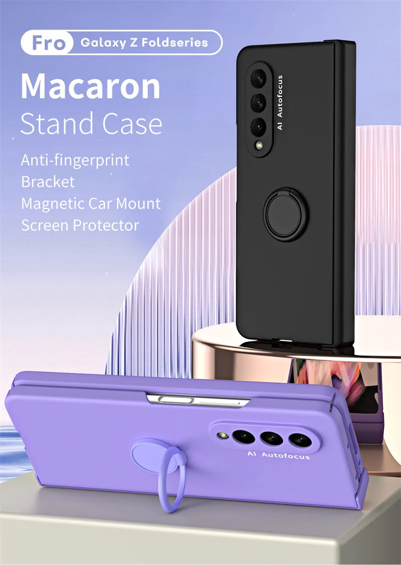 Car Mounted  Bracket Phone Case For Samsung Z Fold 2 3 4 5 Anti Fall All Inclusive Phone Protection Case