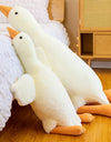 50-160cm Goose Stuffed Plush Cute Fluffy White Goose Plush Toy Kawaii Duck Sleep Pillow Cushion Soft Stuffed Animal Doll Gift