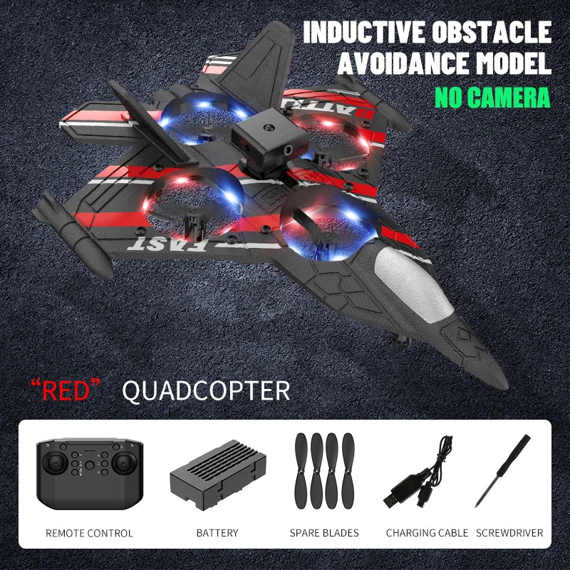 RC Plane with Camera Helicopter Remote Control Aircraft Obstacle Avoidance Fighter 2.4G Airplane EPP Foam Plane  Toys