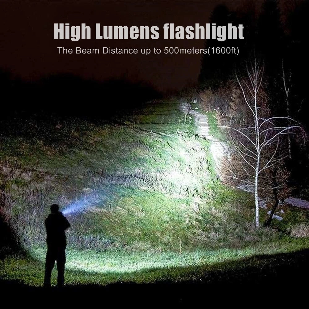 60W High Power Rechargeable LED Flashlight