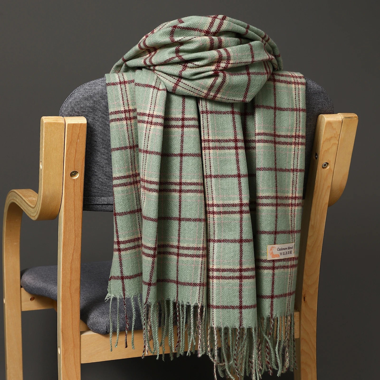 Autumn Winter Warm Cashmere Scarf Dot Pattern Long Tassels Women Thicken Wrap Shawl Lady muffler Wool Pashmina