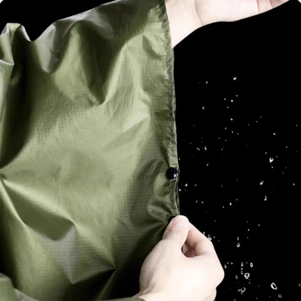 Three in One Waterproof Rain Poncho with Hood and Sleeves for Hiking