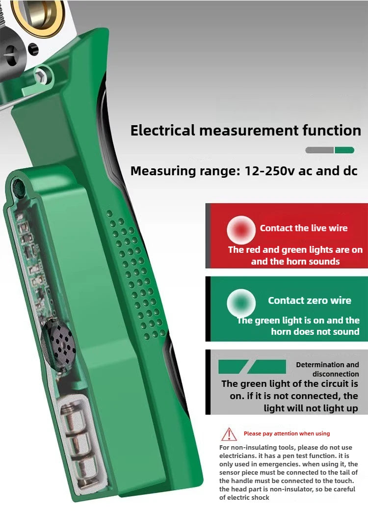 Multifunctional Wire Stripper Electrician's Pliers 8-in-1 Stainless Steel Needle-nose Pliers with Wire Measuring Hand Tools