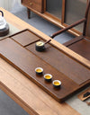 Tea Tray Household Solid Wood Tea Brewing Table Light Luxury High-End Tea Tray Kung Fu Tea Set Office Desk Wooden Tray