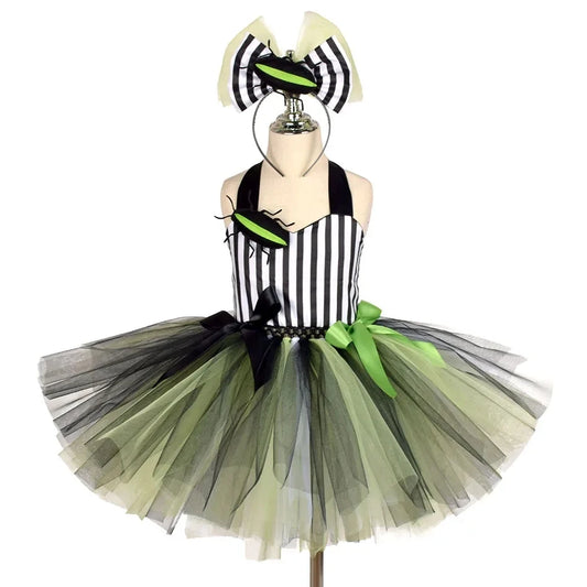 Girls Halloween Beetle Cosplay Costumes for  Jungle Insect Party Dress Up Clothing Beetle JuiceTutu Dress Evening Show