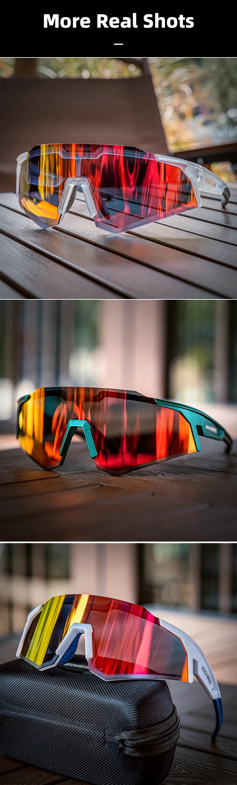 Bicycle Glasses Photochromic / Polarized Lens Bike Sunglasses Eyewear Sun Protect Sports MTB Road Adult Cycling Glasses