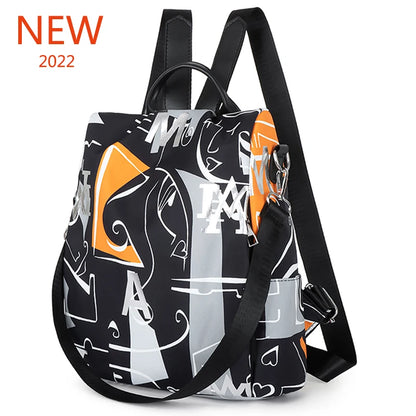 Waterproof Oxford Backpack Fashion Anti-theft Women Backpacks Print School Bag High Quality Large Capacity Backpack