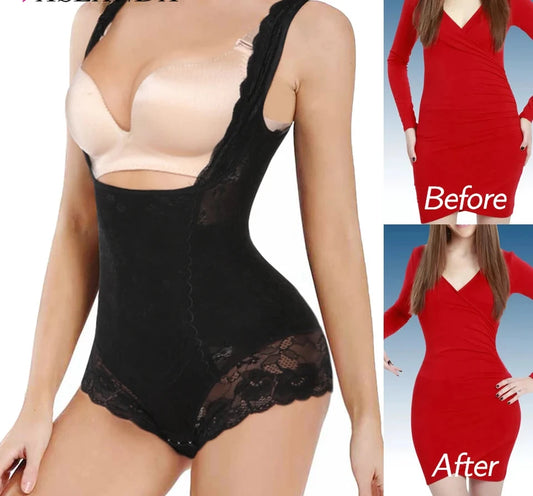 Women's Shapewear Waist Trainer Bodysuits Slimming Underwear Seamless Full Body Shaper