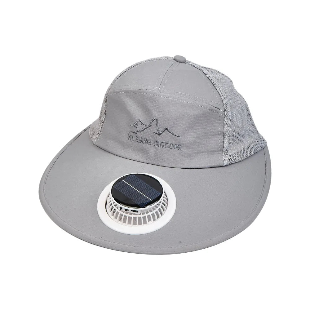 Solar Fan Baseball Cap With USB Charging