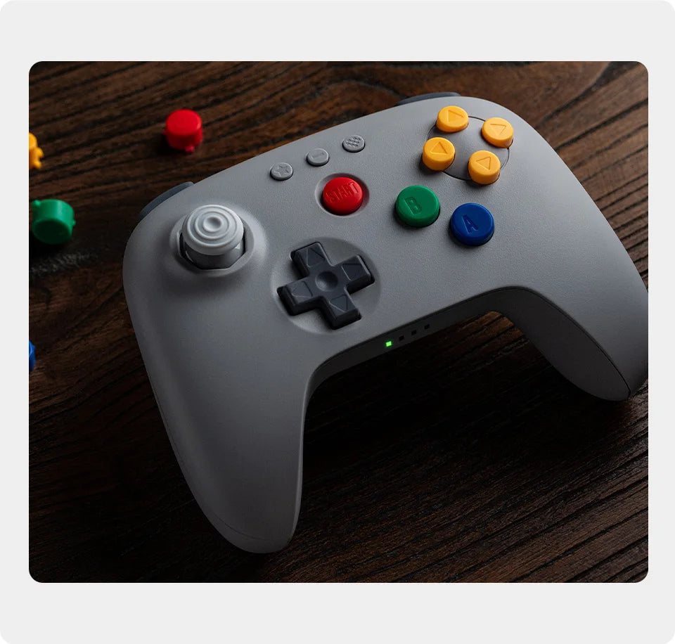 Wireless Retro Gaming Controller with Hall Effect Joystick for Nintendo 64 and Analogue 3D