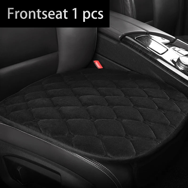 Plush Winter Car Seat Cover Warm Flocking Cloth Seat Cushion