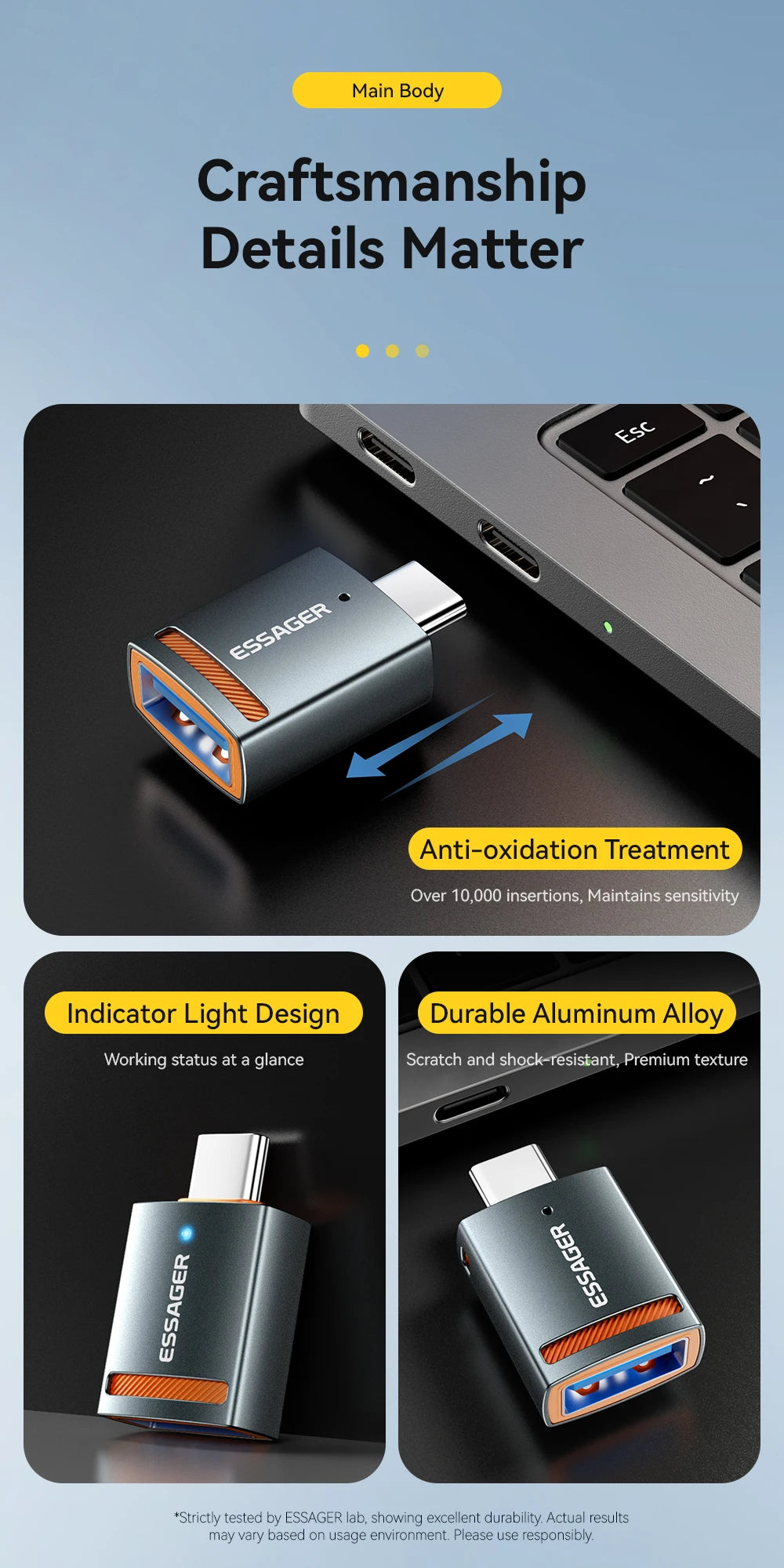 USB 3.0 OTG Adapter (Type-C / USB-A / Micro / Lightning Converter)