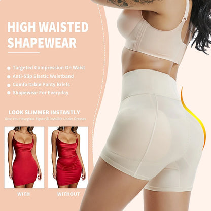 Padded Control Panties Shapewear High Waist Butt Lifter Seamless Shape Curve Shorts Hip 3D Enhancer Tummy Body Shaper