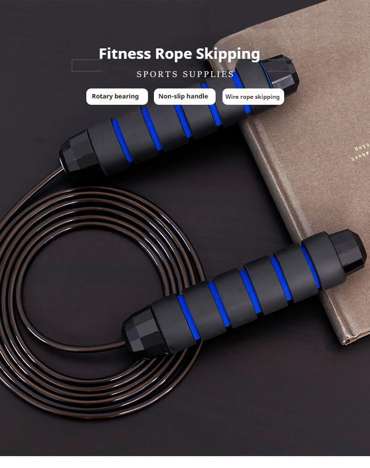Jump Rope Adjustable Steel Skipping Rope Rapid Speed Jumping Rope Foam Handle Exercise Fitness Home Gym