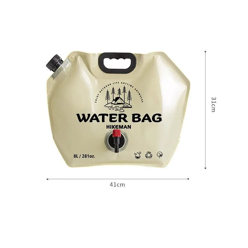 8L Large Capacity Camping Water Bag Outdoor Portable Folding Water Bag Food Grade Thickened Picnic Water Bag