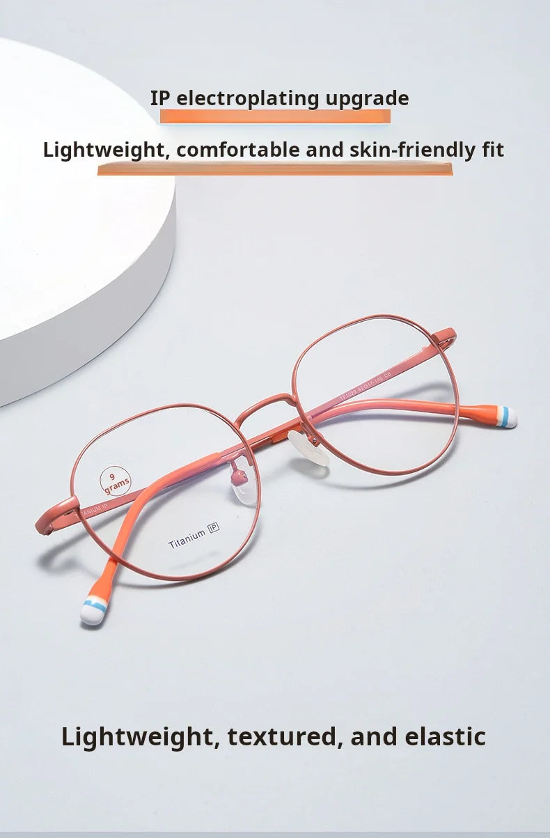 Retro Polygonal Lightweight Titanium Eyeglasses Frames