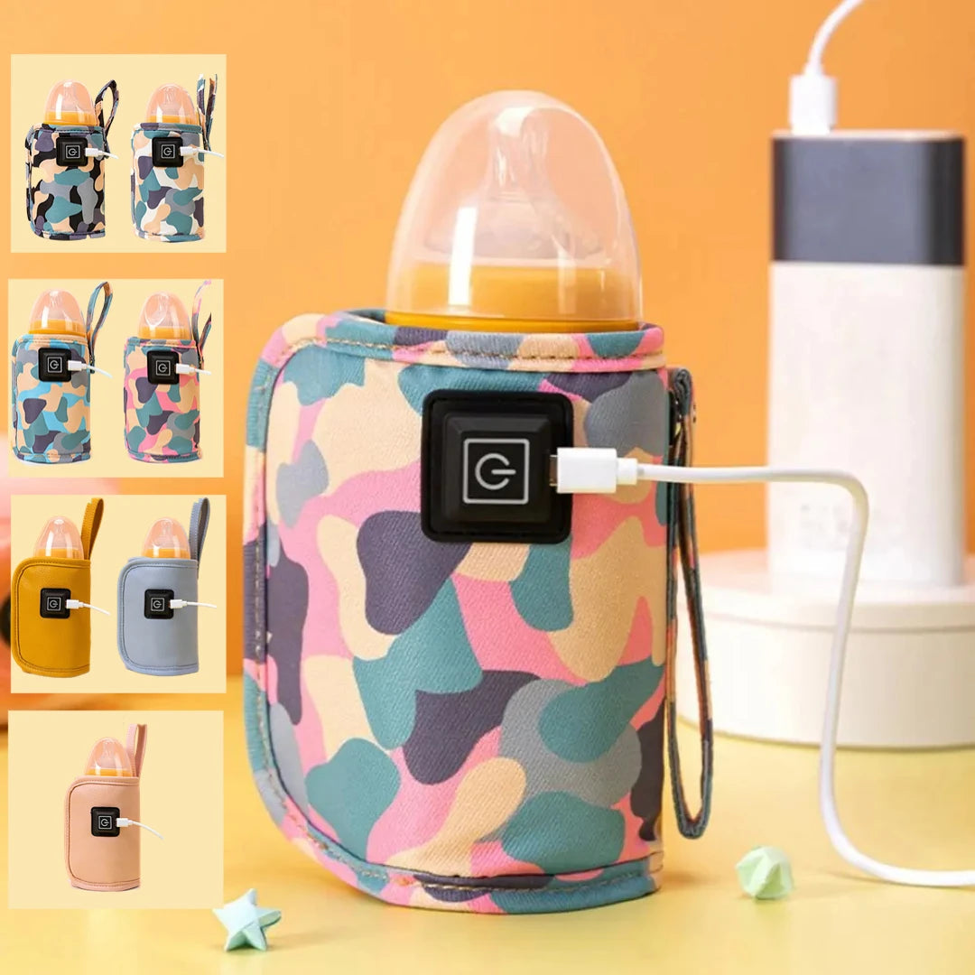 USB Milk Water Warmer Bottle Heater Travel Stroller Insulated Bag Baby Nursing Safe Kids Supplies for Outdoor WinterFree USB