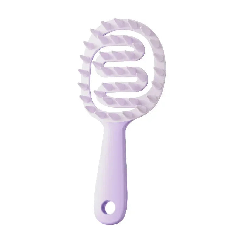 Extended Handle Soft Silicone Shampoo Scalp Hair Massager Hair Washing Comb Shower Brush Bath Spa Massage Brush Beauty Hair Tool