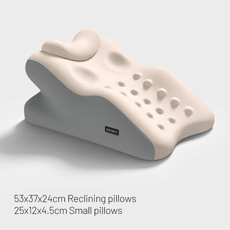 Bed Backrest Pillow Ergonomic Design Lumbar Support Cushion for Home Reading in Bed Sofa Chair Washable Cover Back Pain Relief