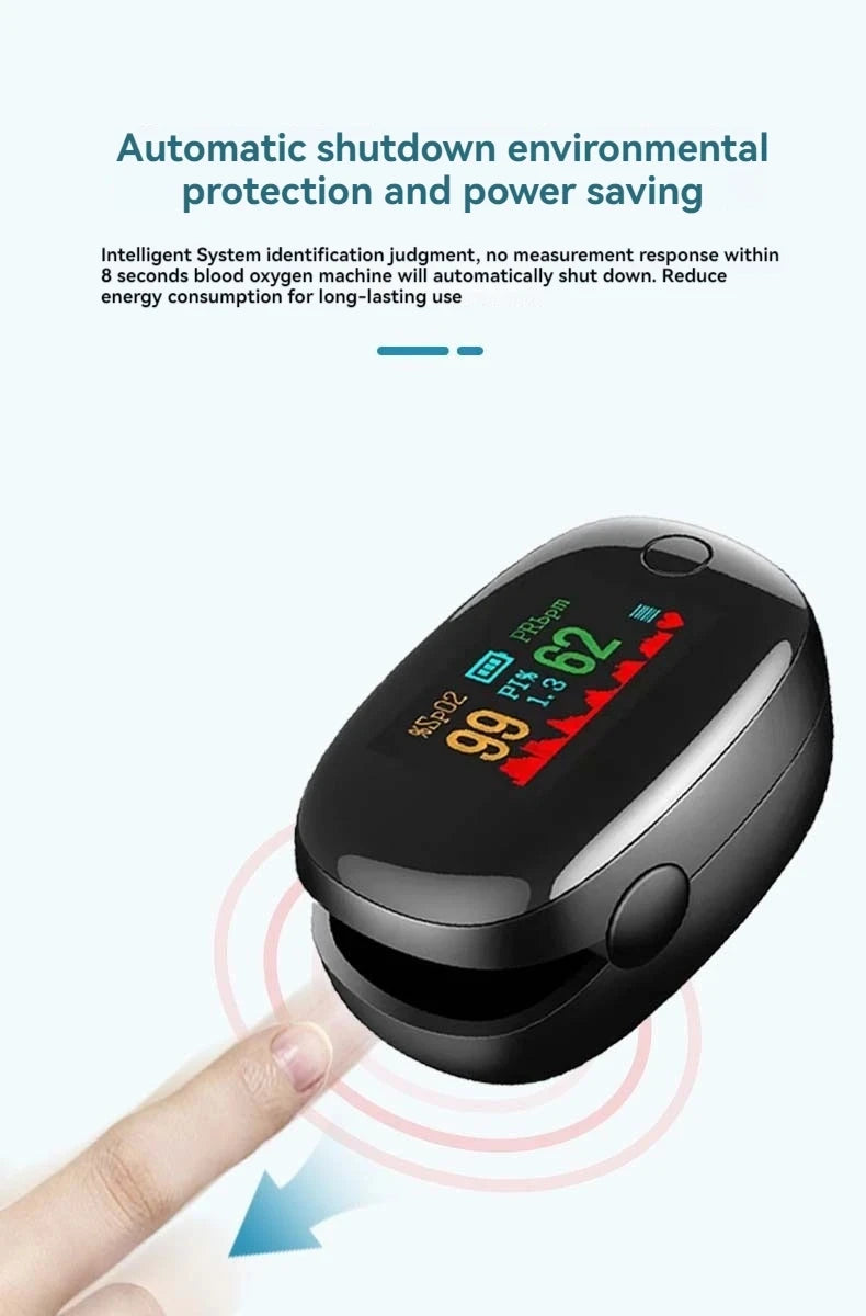 Finger Clip Heart Rate Meter Measure Finger Oximetry PI Value Monitor Pulse Black Gem Oximeter Heart Rate Monitor Portable