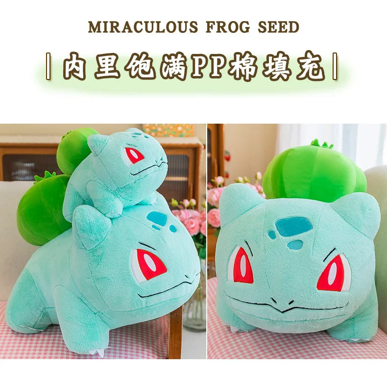 Bulbasaur Plush Stuffed Animal Soft Green Pillow