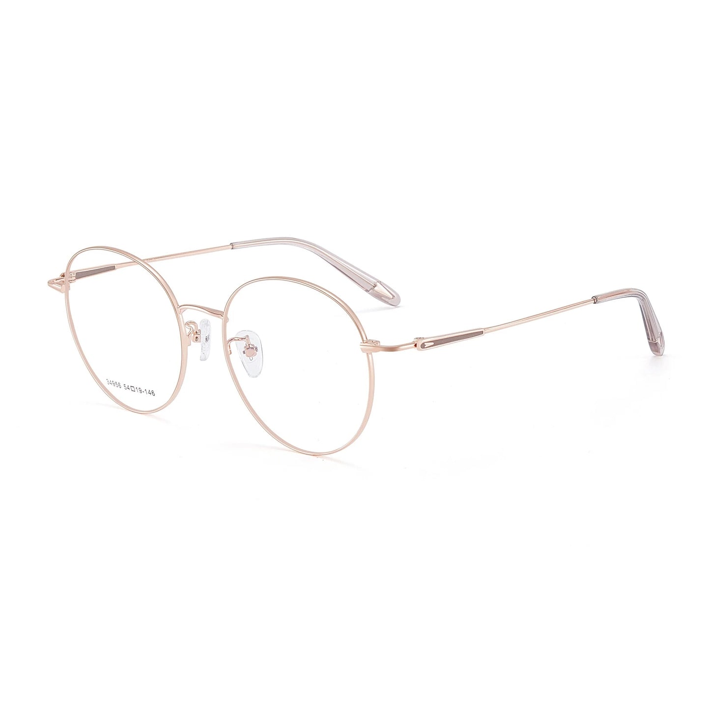 Retro Round Lightweight Alloy Eyeglasses Frames