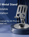 720 Rotate Aluminum Alloy Portable Tablet Holder For iPad Adjustable Flexible Folding Lazy Desktop Live Mobile Phone Stand Mount