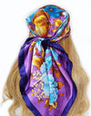 Retro Women Silk Scarf Bandanna Fashion Bohemian Pattern Square Hijab Lady Wrap Headband foulard muffler