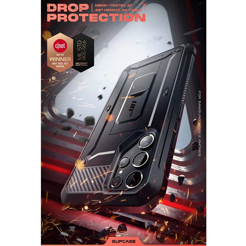 For Samsung Galaxy S22 Ultra Case (2022) 6.8 inch UB Pro Full-Body Holster Cover WITHOUT Built-in Screen Protector