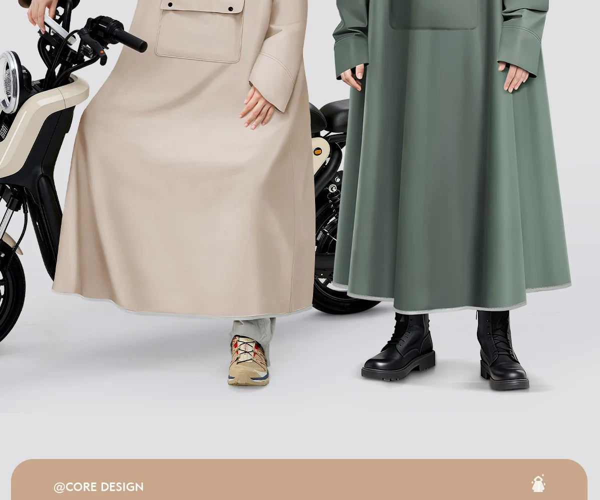 Full Length Waterproof Motorcycle Raincoat with Shoe Covers